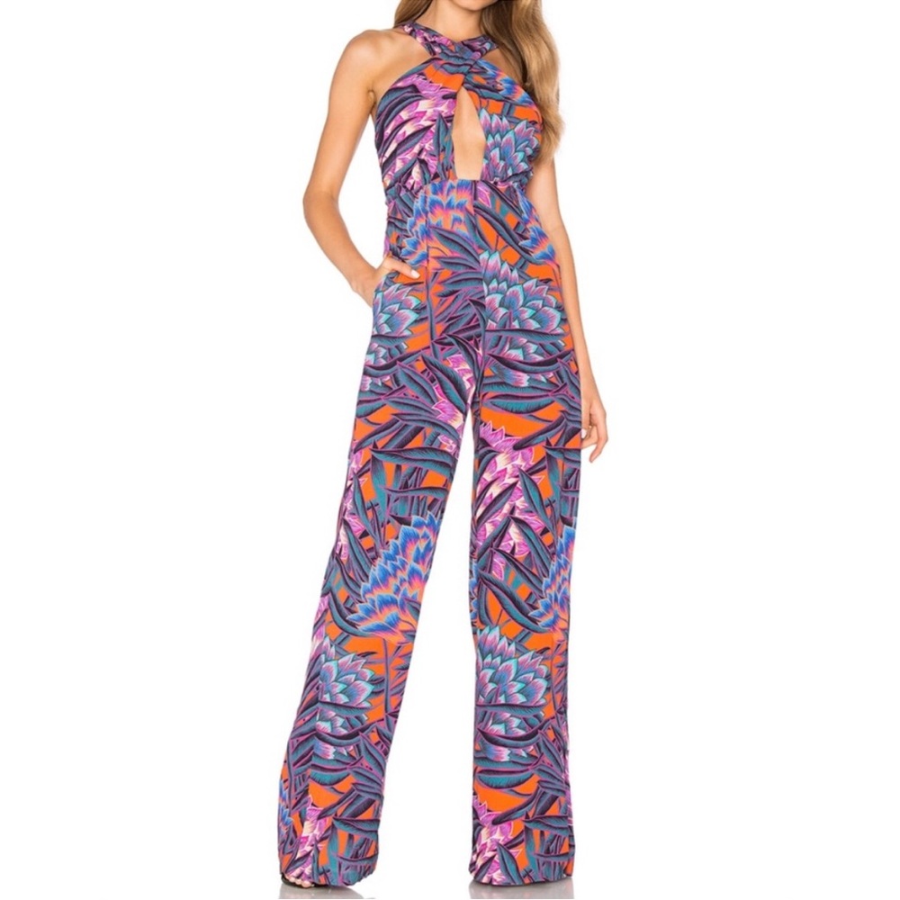 Mara Hoffman Cross-Front Floral Jumpsuit, Size 2 EXCELLENT! Retail $348